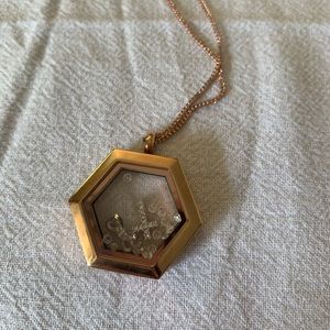 Origami owl long hexagon locket